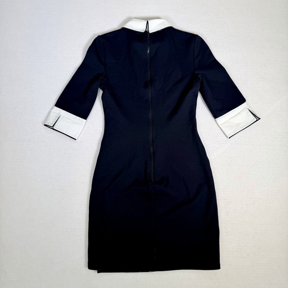 Alice + Olivia Black White Collar Sheath Dress Size 0 NWT ($330 retail) - Picture 5 of 13